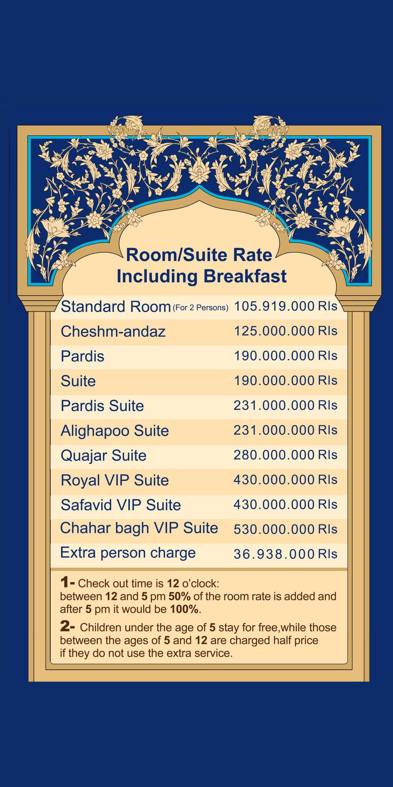Rooms & Suites Rate